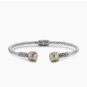 Samuel B. Floral Design Hinged Cuff Bracelet